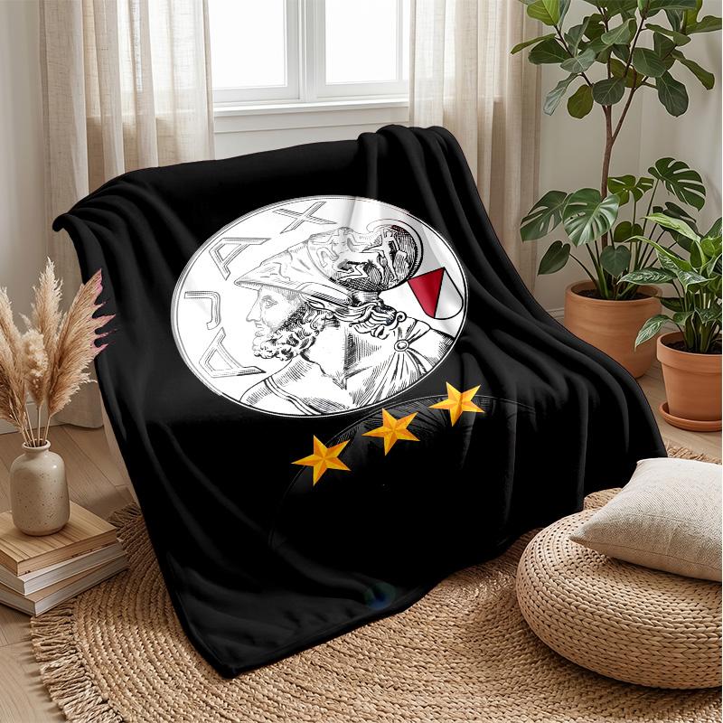 Ajax Amsterdam Theme blanket Soft Flannel Fleece Blanket Warm Lightweight Throw Blanket for Home Sofa Bed