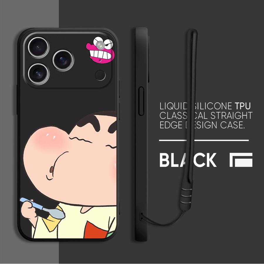 

Case for Apple iPhone 17 Pro Max Air 13 Mini 7 8 15 12 Plus 16 XS XR 11 Phone Cover Cartoon Crayon Shin-chan iPhone 13 mini
