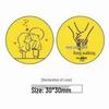 Creative Pure Gold Mobile Phone Sticker Decoration Souvenir