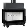 Steel fireplace KRATKI SIMPLE left 6 kW Ø 150 self closing door