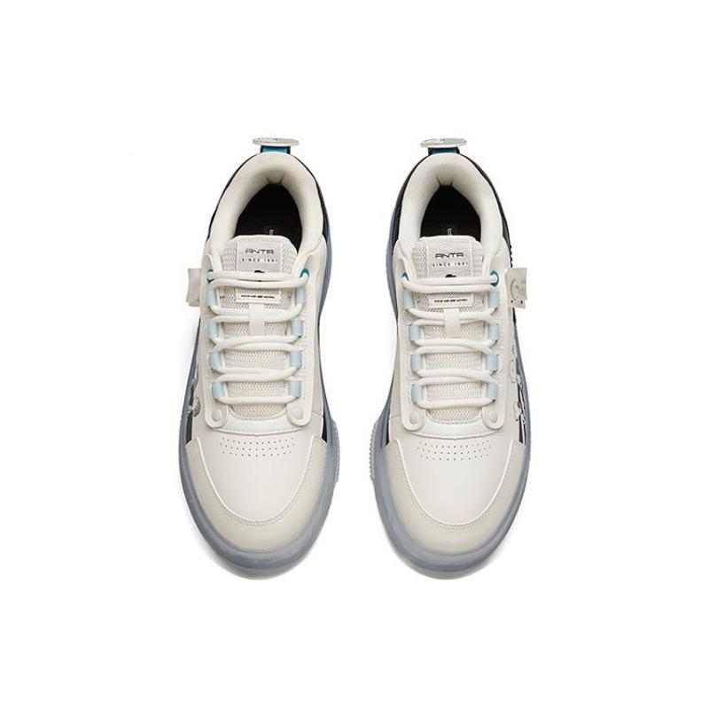 Anta Snoopy X Jelly Sole Wear-Resistant Breathable Low-Top Skate Shoes Men Skate Shoes White 912148030-2