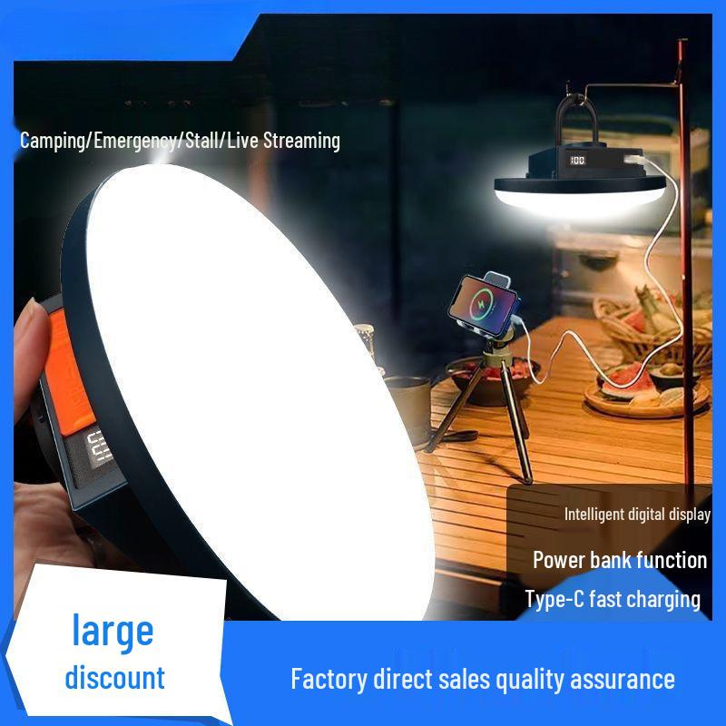 Rechargeable Super Bright Magnetic Outdoor Stall & Camping UFO Light with Long Battery Life
