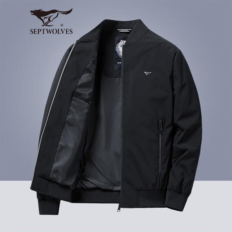 SEPTWOLVES Herren-Business-Casual-Jacke mit Baseballkragen