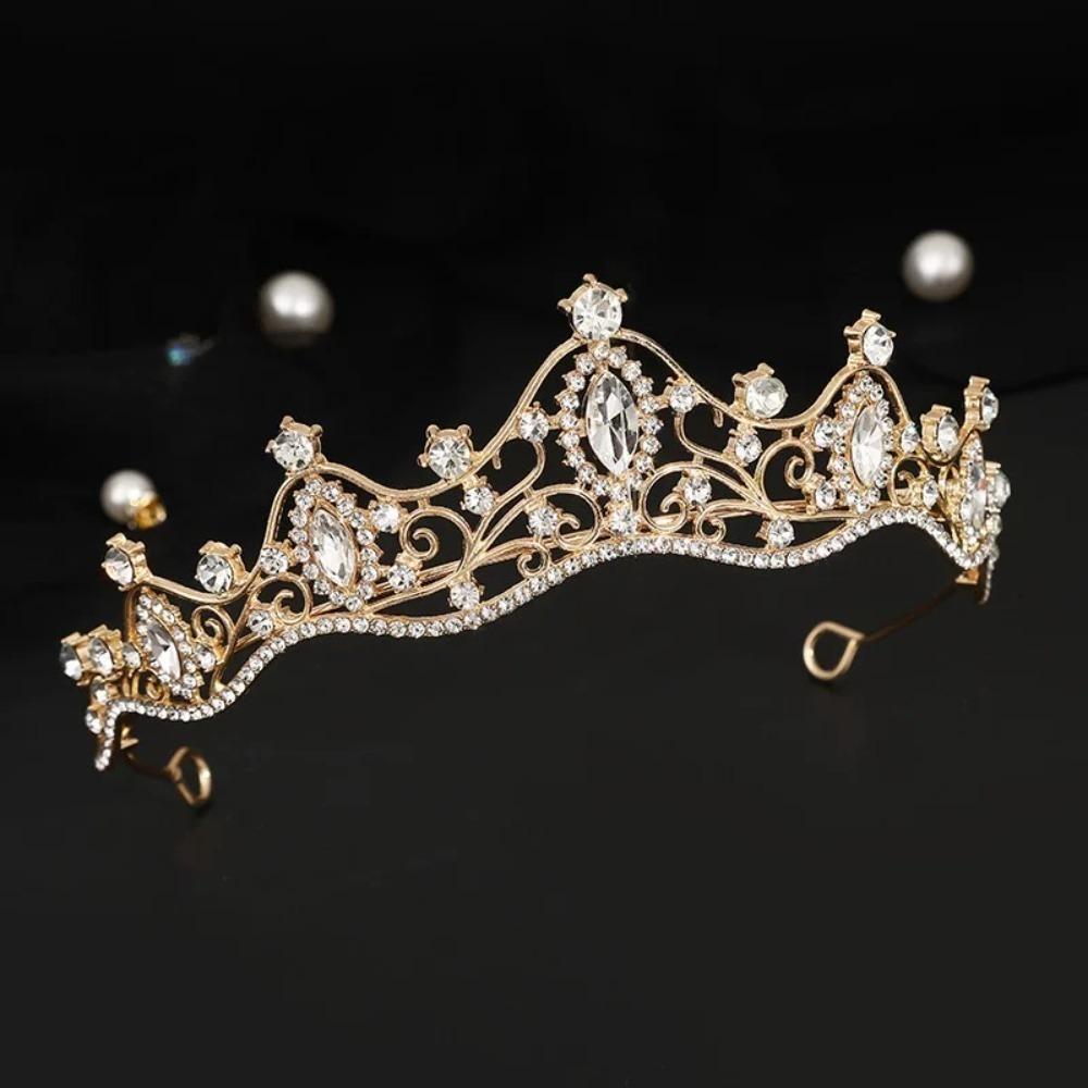 Sparkling Bridal Crown Luxury Queen Princess Tiara Hair Ornaments Crystal Crown  Wedding