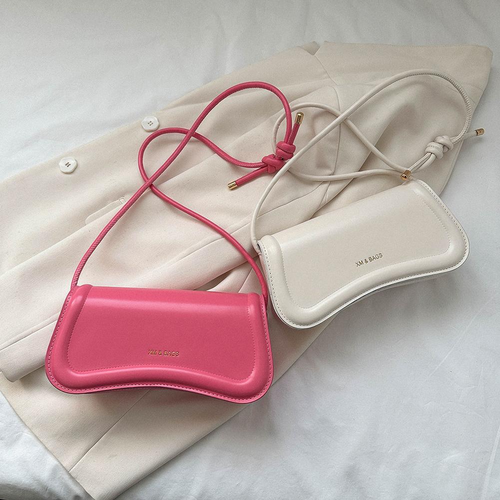 

Women Fashion Messenger Bag PU Crossbody Bag Simple Underarm Bag Solid Color Soft Lightweight for Travel Vacation Daily