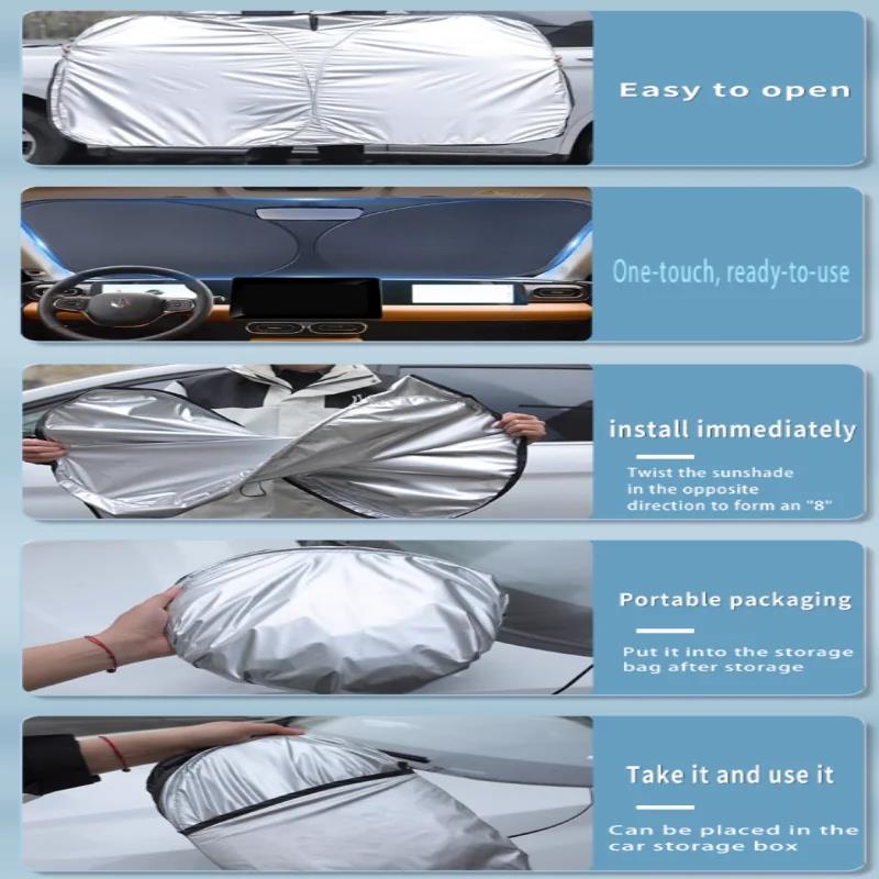 For BMW 4 Series F32 F33 F36 2013~2020 Foldable Car Sun Visor Front Windshield Sunshade Heat Insulation Summer Auto AccessoriesWindshield Sunshades 1