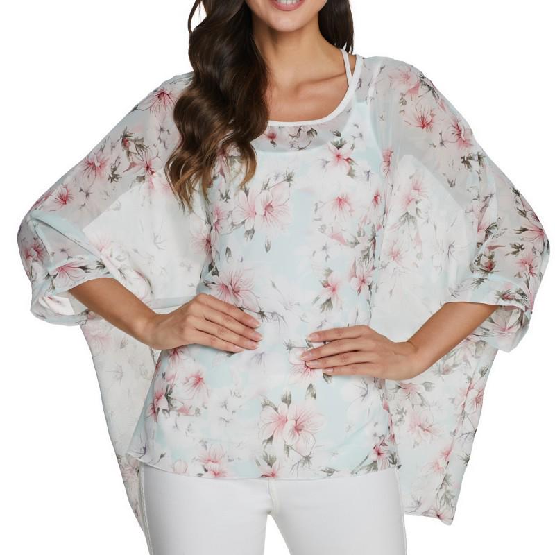 

Bohemian Plus Size Chiffon Shirt Bikini Cover-Up - Women s Beach Vacation Sunscreen Cover-Up One Size