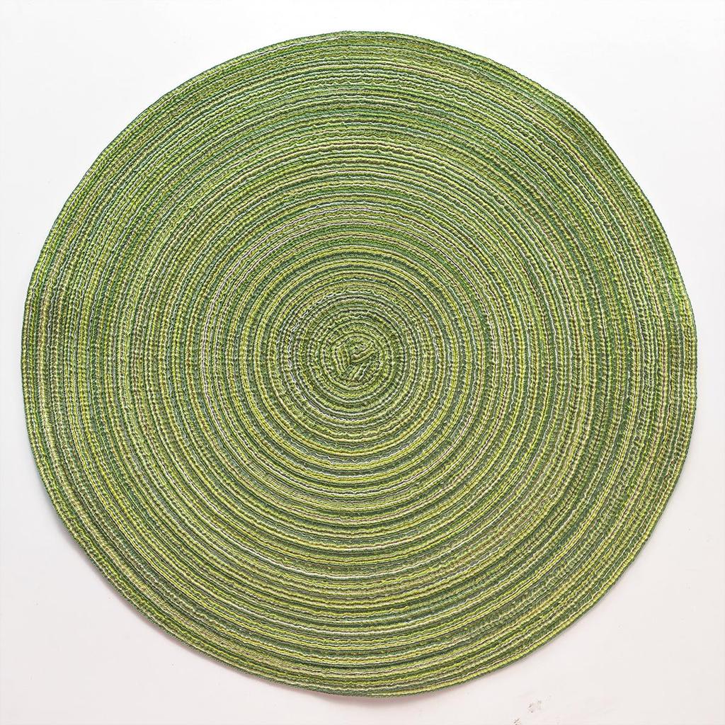 Runder Platzset aus nordischer Baumwolle - Hitzebeständig, Dekorative Ramie-Untersetzer, Verbrühschutzmatte