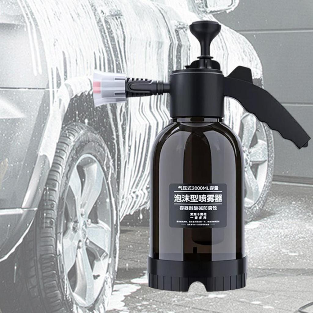 Car Wash Sprayer Can Manual Pump 2L Foaming Sprayer Pressure Bottle Pump Sprayer Car Detailing With Two Nozzles Options
