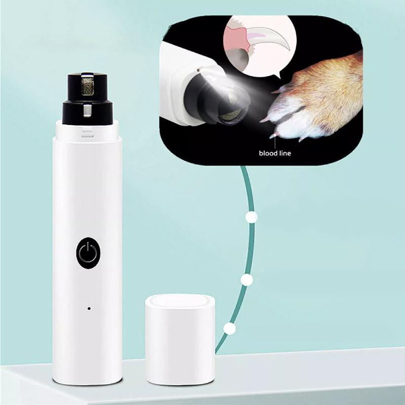 Electric Pet Nail Grinder With Light For Precise Safe Grooming Of Dogs And Cats