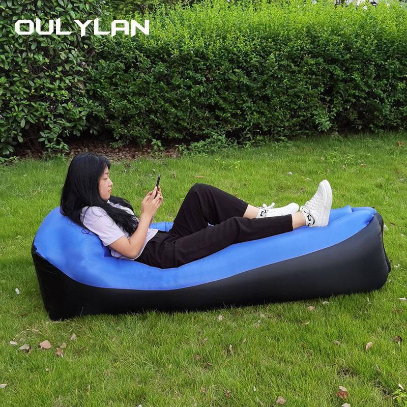 

Oulylan Подушка Надувной Диван Открытый Портативный Ленивый Воздушный Диван Складная Надувная Кровать Спальный Мешок Портативный Надувной