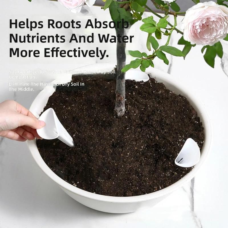10/20/50Pcs Conical Plant Breathable Watering Device Gasket Soil Aeration Root Garden Plant Bottom Flower Plant