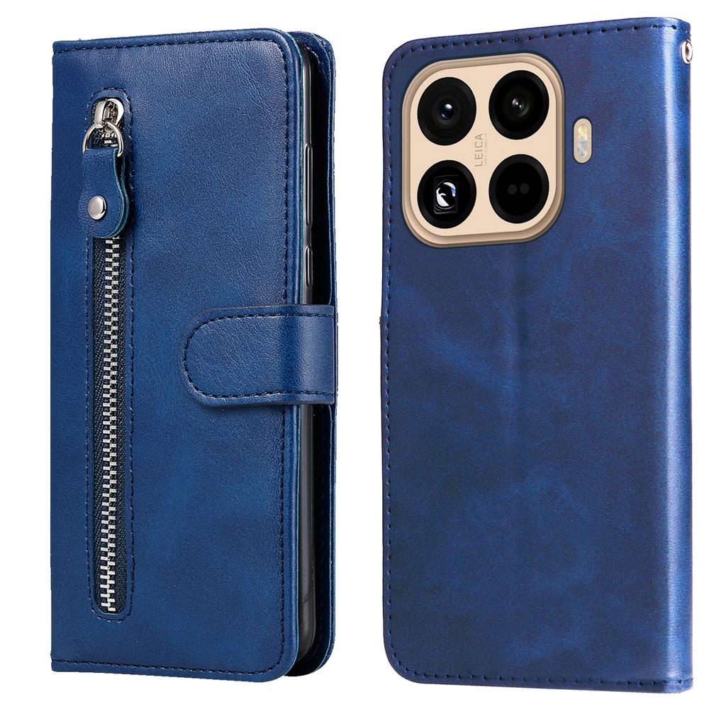 For Xiaomi 15T Pro PU Leather Cases with Zipper Pocket Wallet Phone Cover Stand