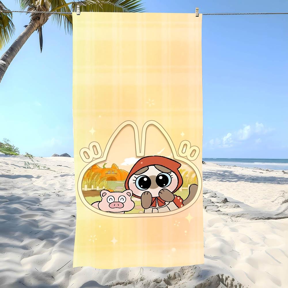 Sweet A-Azukis Towel Beach Towel Oversized Super Absorbent Soft Swim Beachtowels For Men, Women