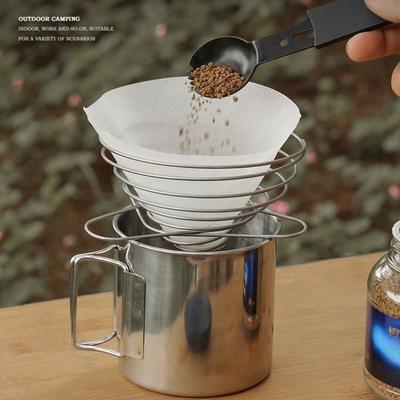 1ks Sieťka na kávový filter na espresso Skladací kávový dripper Držiak na filtračný pohár Drip kávovar Znovu plniteľný kávovar v jarnom štýle