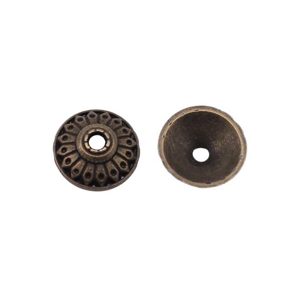 Textured Bead Cap Charms Dome Covers For Pearl And Gemscolor Jewelry Findings