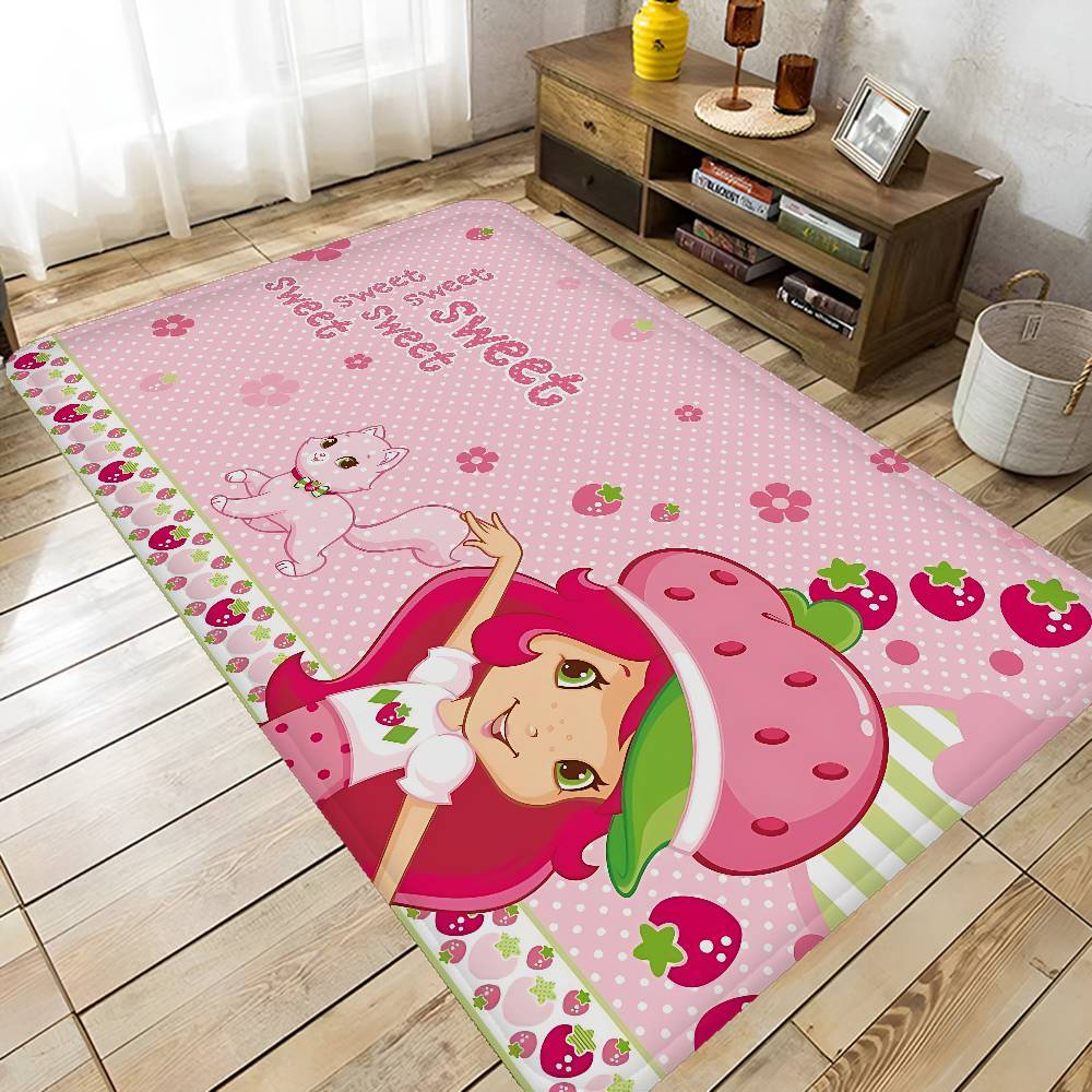S-strawberry-shortcakeS Room Mats Anti-slip Absorb Water Long Strip Cushion Bedroon Mat Household Carpets