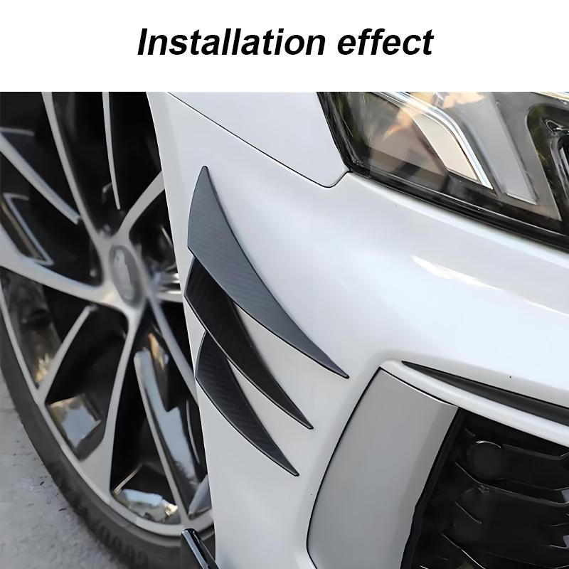 6pcs Universal Front Bumper Lip Decoration Diffuser Splitter Fins Body Spoiler Canards Valence Chin Car Tuning Canard
