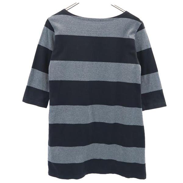 Marimekko Border 7 Minutes Sleeve One Piece XS Gray Women Used