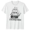 Unbesiegtes Segelschiff Maritime Britische Geschichte Herren 100% Baumwolle T-Shirt Herren T-Shirts Oberteil Damen Grafik-T-Shirt