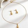 Sophisticated Water Drop Pendant Necklace - Stainless Steel Luxury for Women