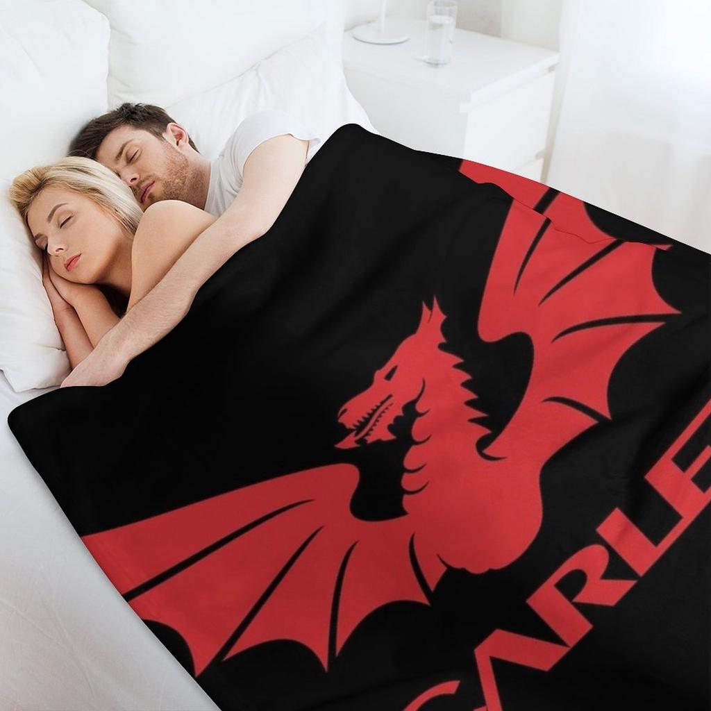scarlets rugby Throw Blanket Nap For Decorative Sofa Stuffeds Camping Blankets