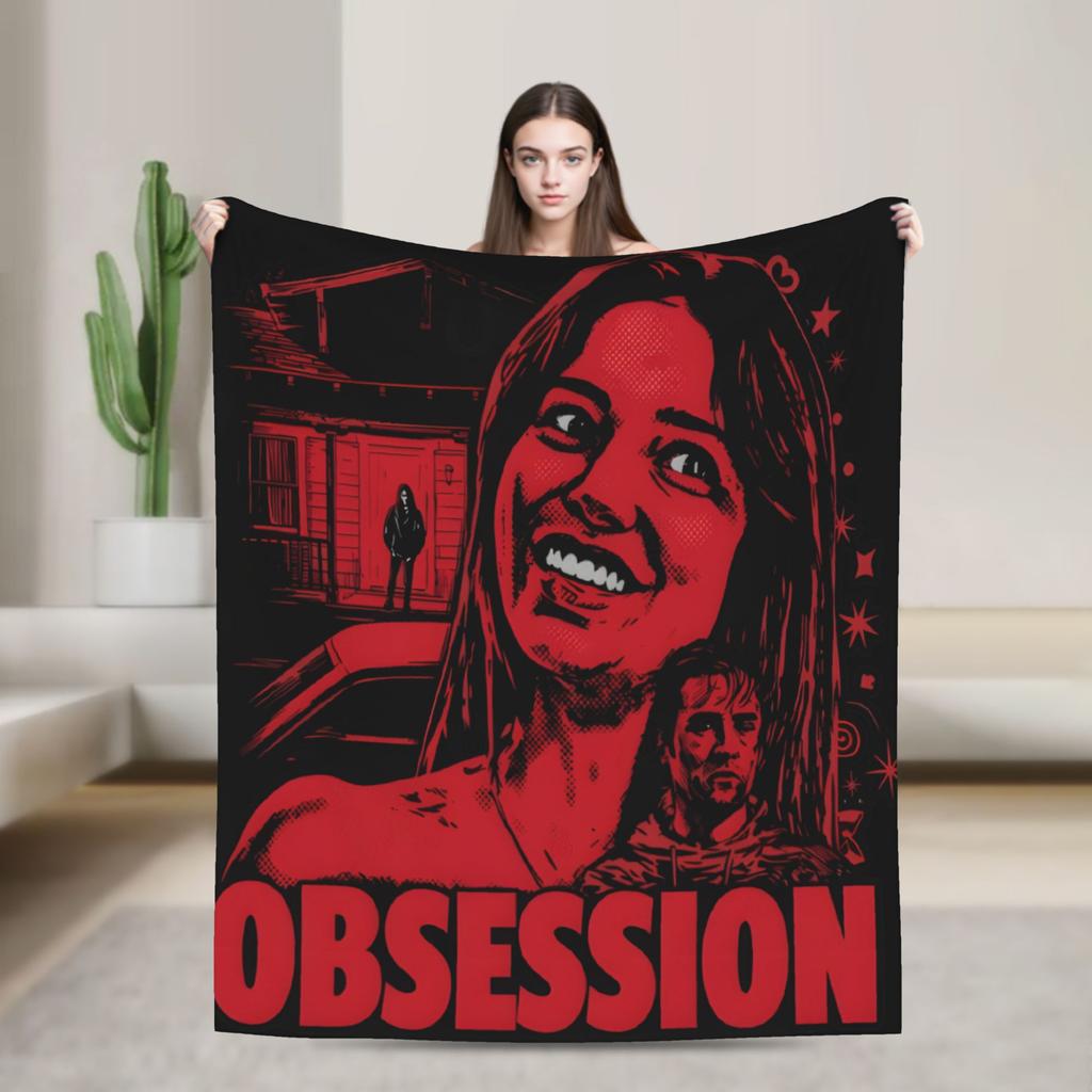 Obsession Horror Movie Blanket Wool Funny Warm Throw Blanket for Coverlet Decoration