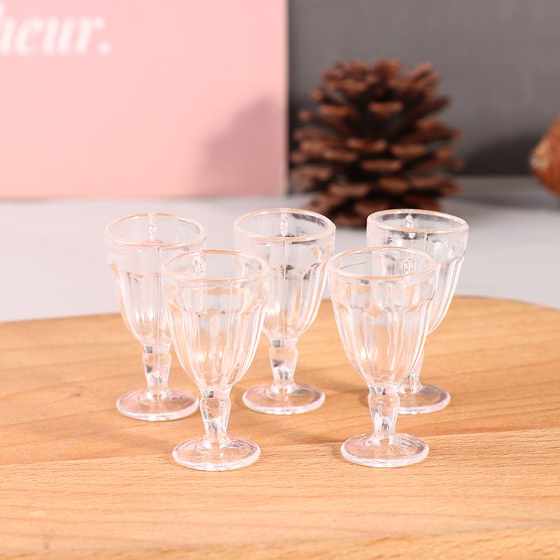 1:12 Miniature Food DIY Craft For Dollhouse Mini Ceramics Dessert Pan Cake Stand Fruit Tray Glass Red Wine Cup Doll Kitchen Toys