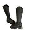 Small Tall V-heel Long Knight Boots Women's Inner Height Increase Thick Sole Black Thin But Knee Versatile Fashion Boots Women
