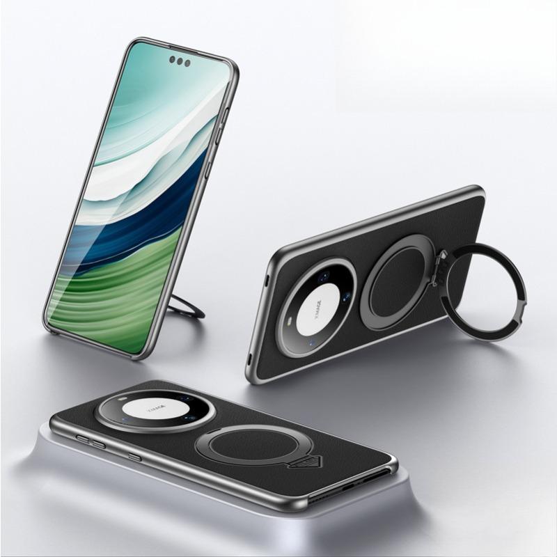Geeignet für Huawei Mate60pro Handyhülle Magnetische Saughalterung M60 Objektiv Vollständig umschließend Sturzsicher Business Männer und Frauen Lederhülle