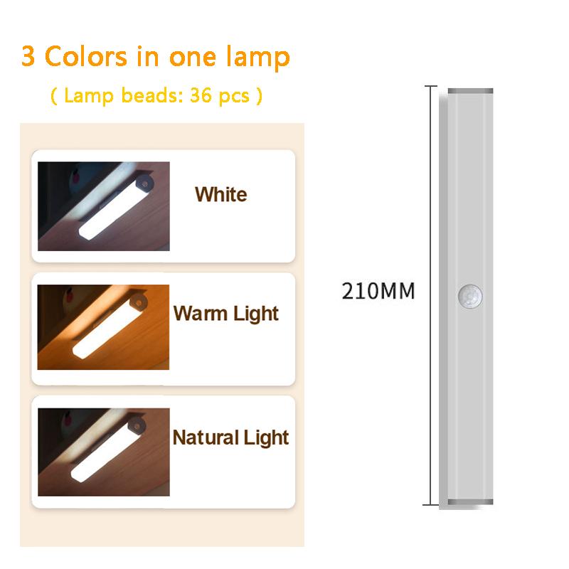 

Перезаряжаемые светодиодные ночники с магнитным датчиком движения, поворотный на 120°, регулируемая лампа для прикроватной тумбочки, кухонного шкафа