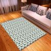 Line Printing Three-Dimensional Carpet Living Room Runway Green Floor Mat