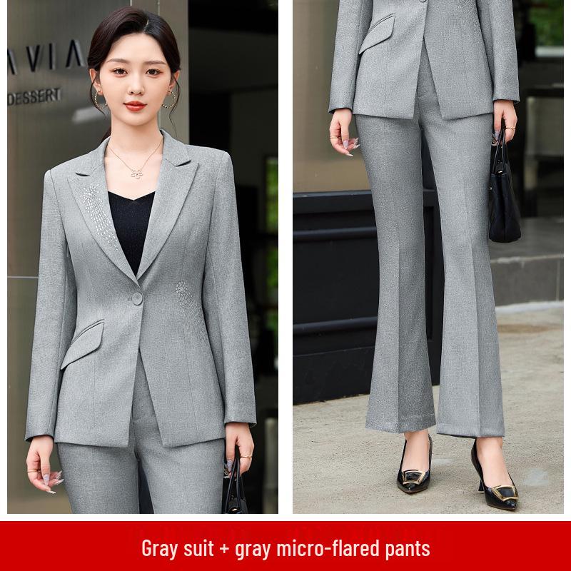 Autumn 2024 Women's Rhinestone Medium Sleeve Suit Set