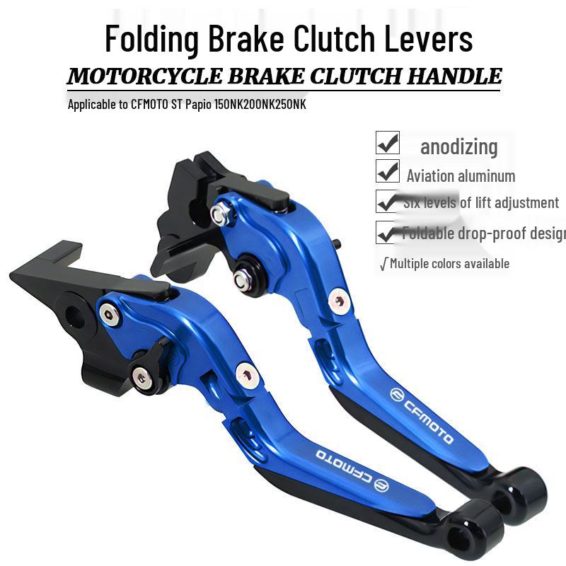 

CFMOTO ST Papio 150NK/200NK/250NK Adjustable Brake and Clutch Lever Handle Blue Black Blue