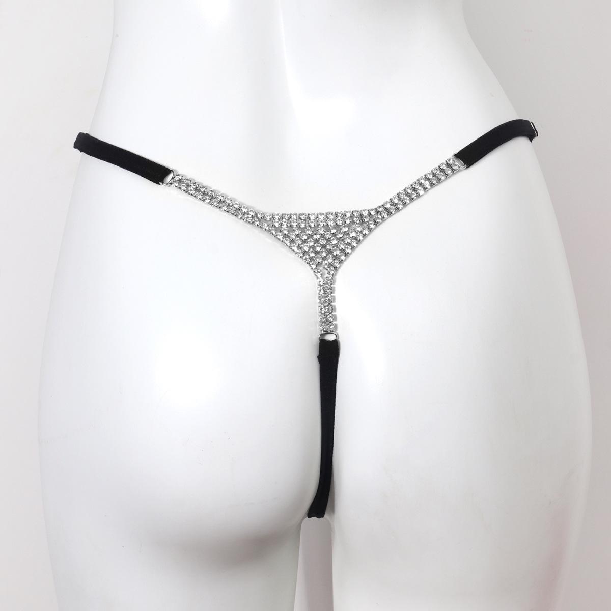 

Стразы, бриллианты, сексуальные стринги и цепочка для тела - Женский модный пляжный и клубный аксессуар серебряный