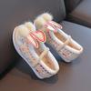 Girls Casual Shoes Kids Embroidered Rabbit Cloth Shoes Chinese Style Traditional Holiday Performance Warm Cotton Shoes Winter