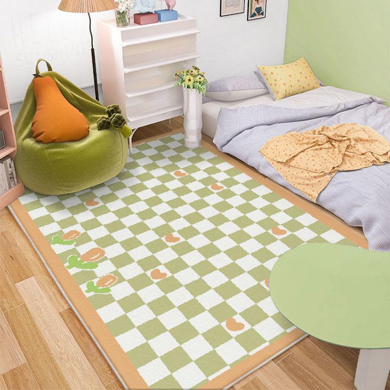 Girl Pink Imitation Cashmere Rug Cute Bedroom Plush Bed Blanket Living Room Sofa Coffee Table Mat Home Decoration