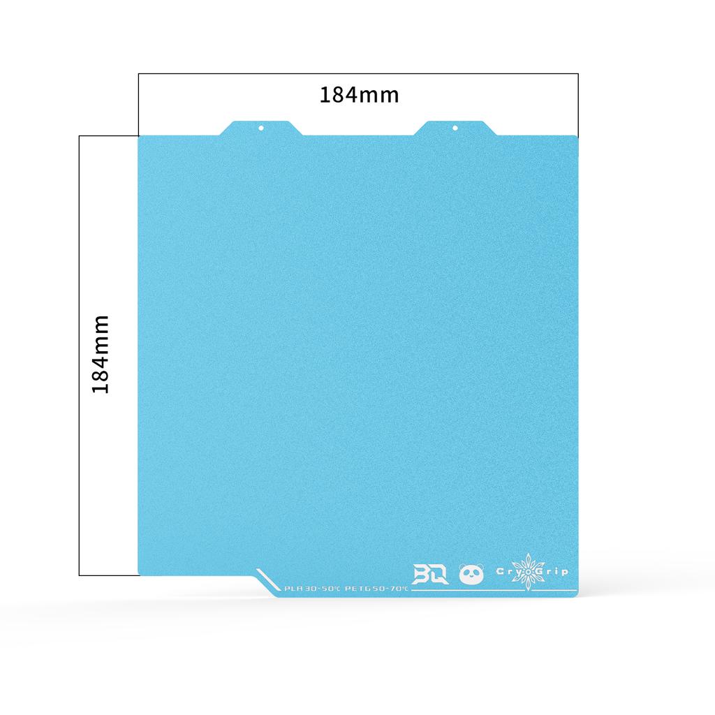 BIQU Panda Build Plate CryoGrip Pro Spring Steel Double Sided for BambuLab P1P P1S P2S A1 X1 H2D 3D Printer Adventurer 5M