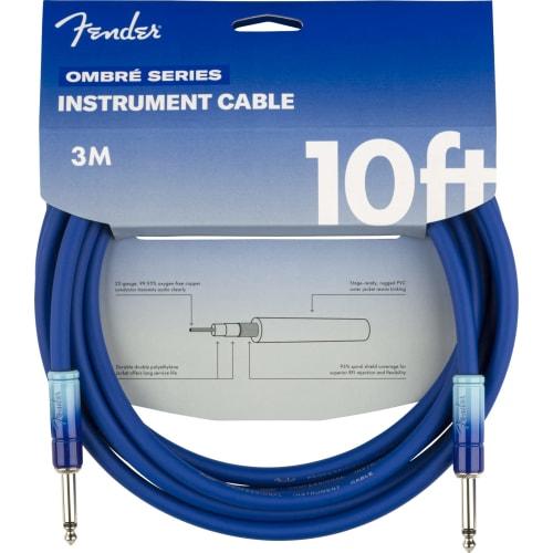 Fender Ombr? Instrument Cable, Straight/Straight, 10', Belair Blue, 3m