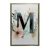 Plakat Litera "M" W Kolorowych Kwiatach I Liściach Plakat Litera "M" W Kolorowych Kwiatach I Liściach, 50X70 Cm, Bez Ramy, Papier Matowy 230 Gsm