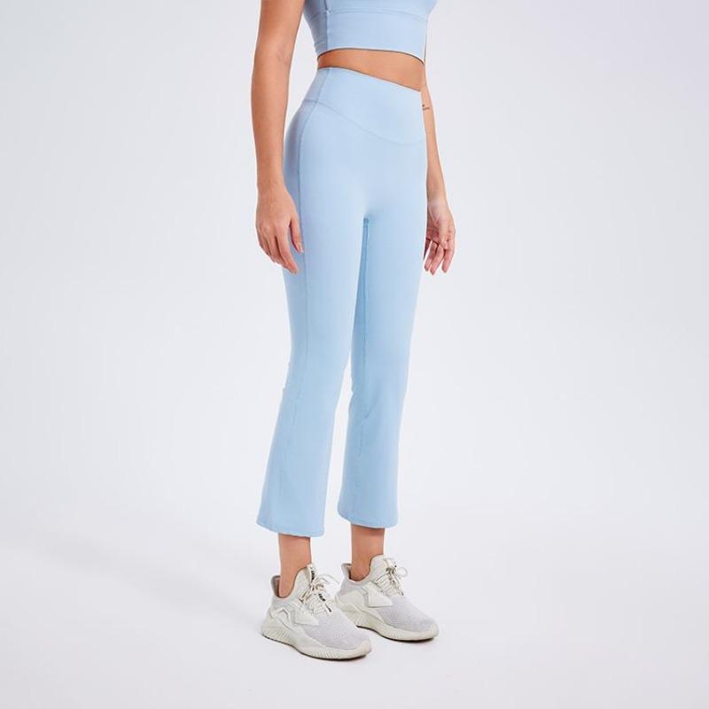 Women High Waisted Slim Fit Cigarette Pants For Yoga Running Workout