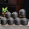 Creative Black Purple Clay Tea Can Ceramic Tea Pot Sealed Candy Jar Ore Purple Art Tea Can Moisture-proof Sealed Storage Pot