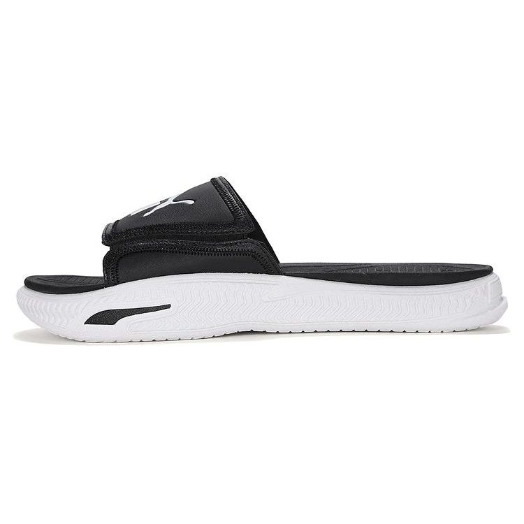 Puma Softride Non-Slip Durable Slippers Unisex Slippers Black White 395432-01