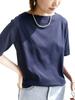 Ships for Women Organic Cotton Variation Neck Tee In 2 Sizes with a Choice of 312320928 Navy Medium Web-Exclusive (Available Neckline)