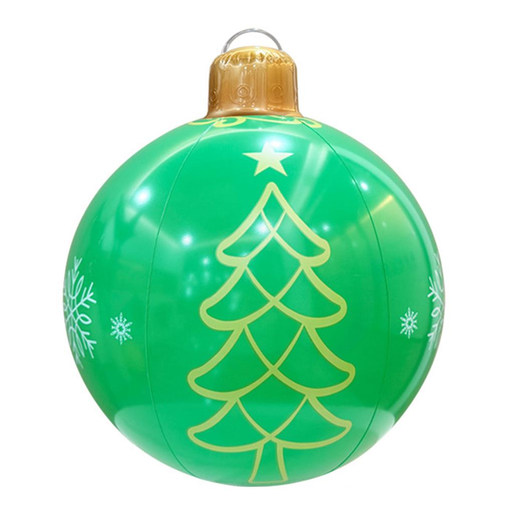 60/35CM PVC Inflatable Christmas Ball New Years Christmas Ornaments Christmas Decorations Ball Holiday Yard Lawn Porch Decor