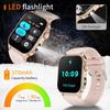 2025 New Women Smart Watch Flashlight 2.01” HD Display AI Voice Bluetooth Call Sports Watches Health Monitor Smartwatch Men