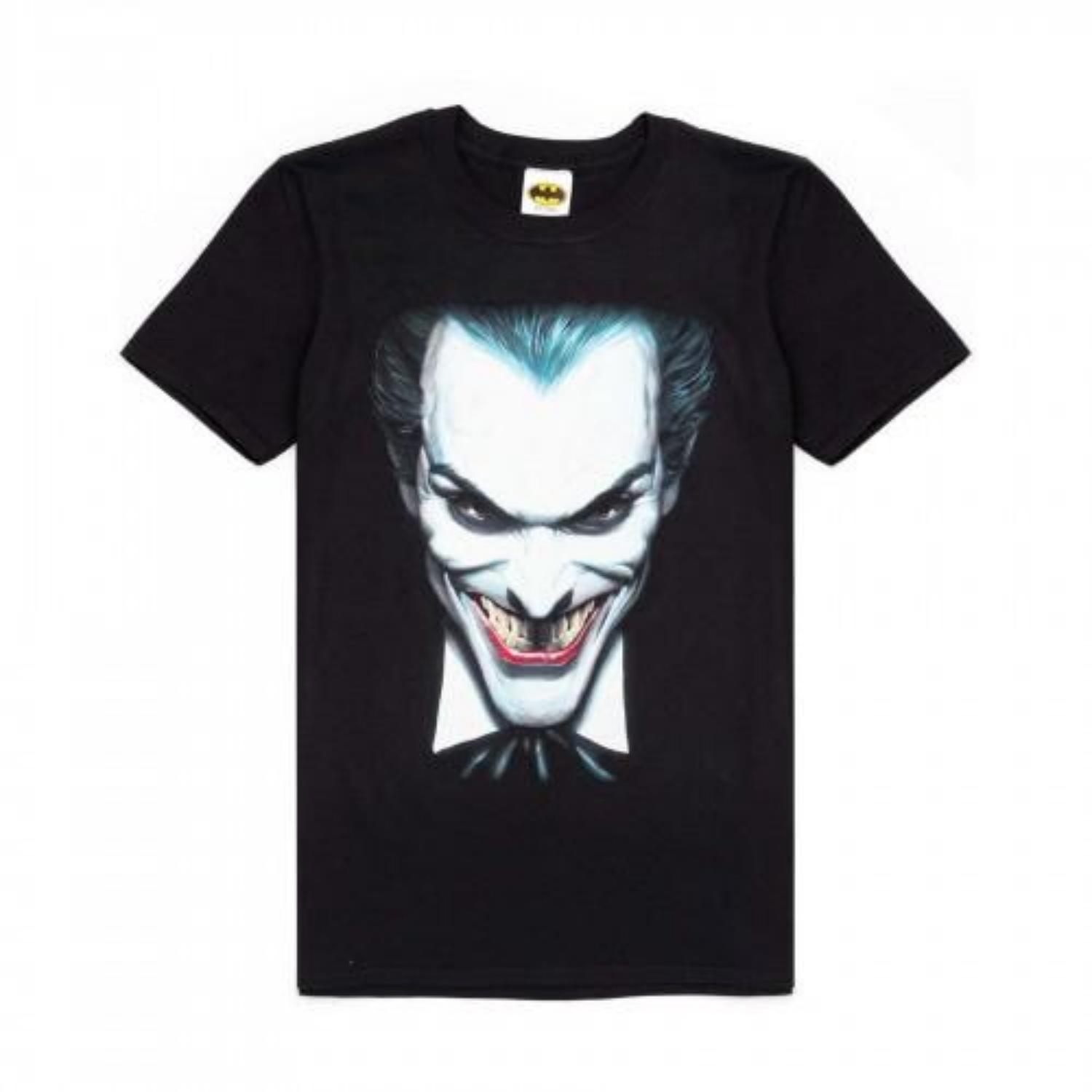 The Joker Mens Face Short-Sleeved T-Shirt S чёрный