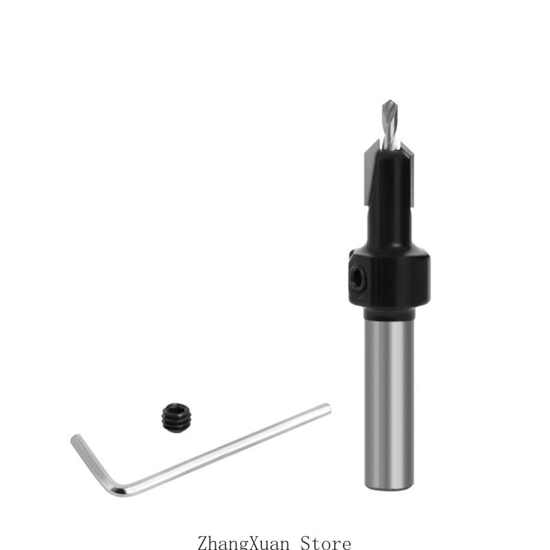 

8/10mm Shank Counter Sink Drill Bit Milling Cutter for Woodworking Screws Countersinking Drills Carpentry Tool 3XUF