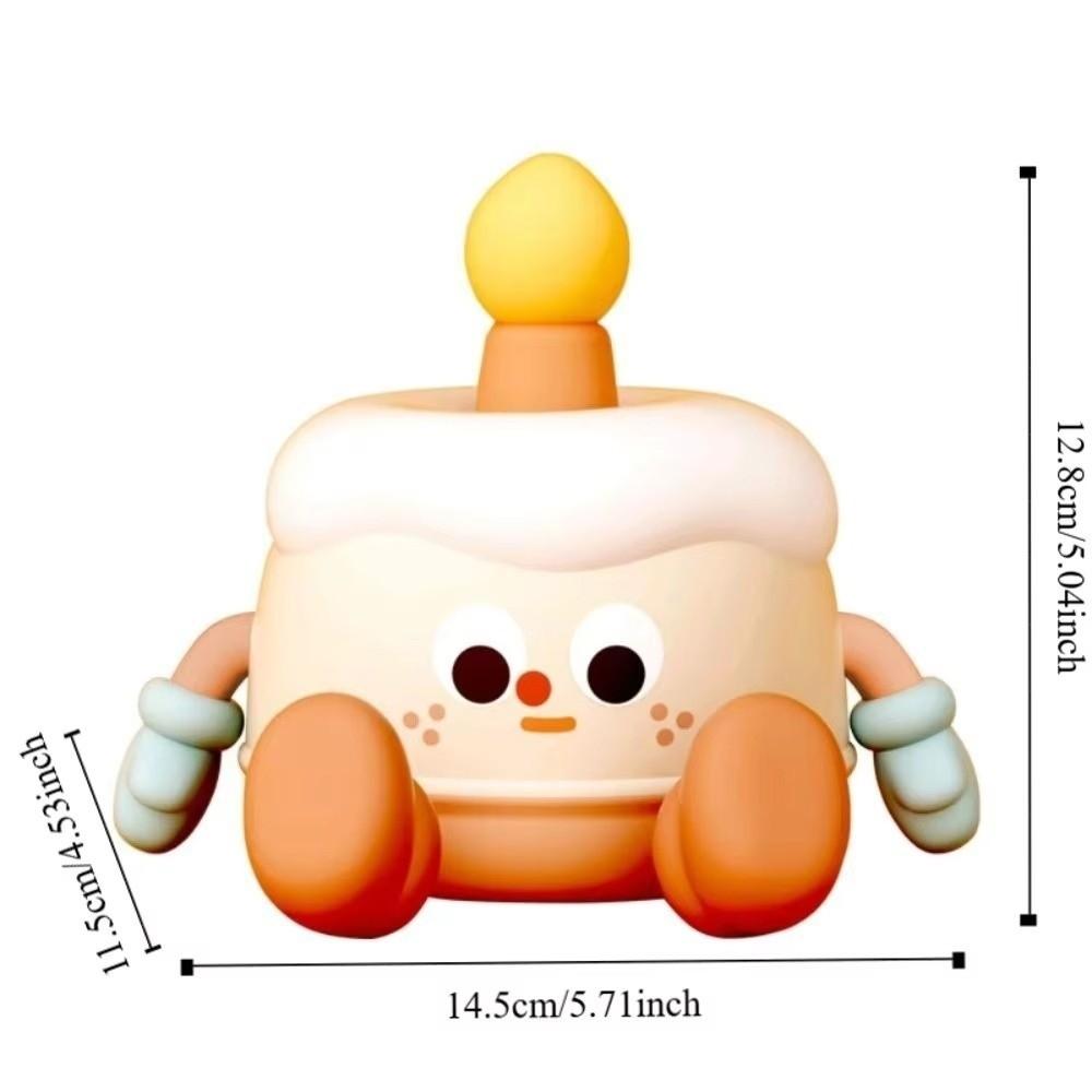 Cartoon LED Night Lamp Soft Silicone Table Lamp Birthday Cake Light  Bedside Lighting