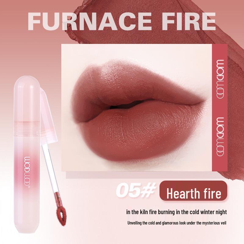 WODWOD Soft Mist Velvet Matte Lip Glaze - Waterproof, No-Stain, Nude Low Saturation
